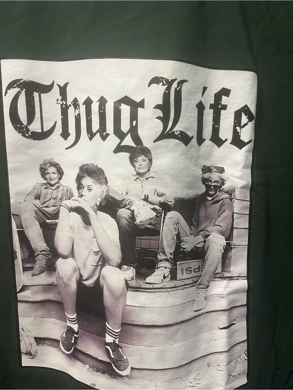 Golden Girls “Thug Life” Graphic Tee in‎ Green Size Med. Characters Fun summer T - Picture 3 of 7